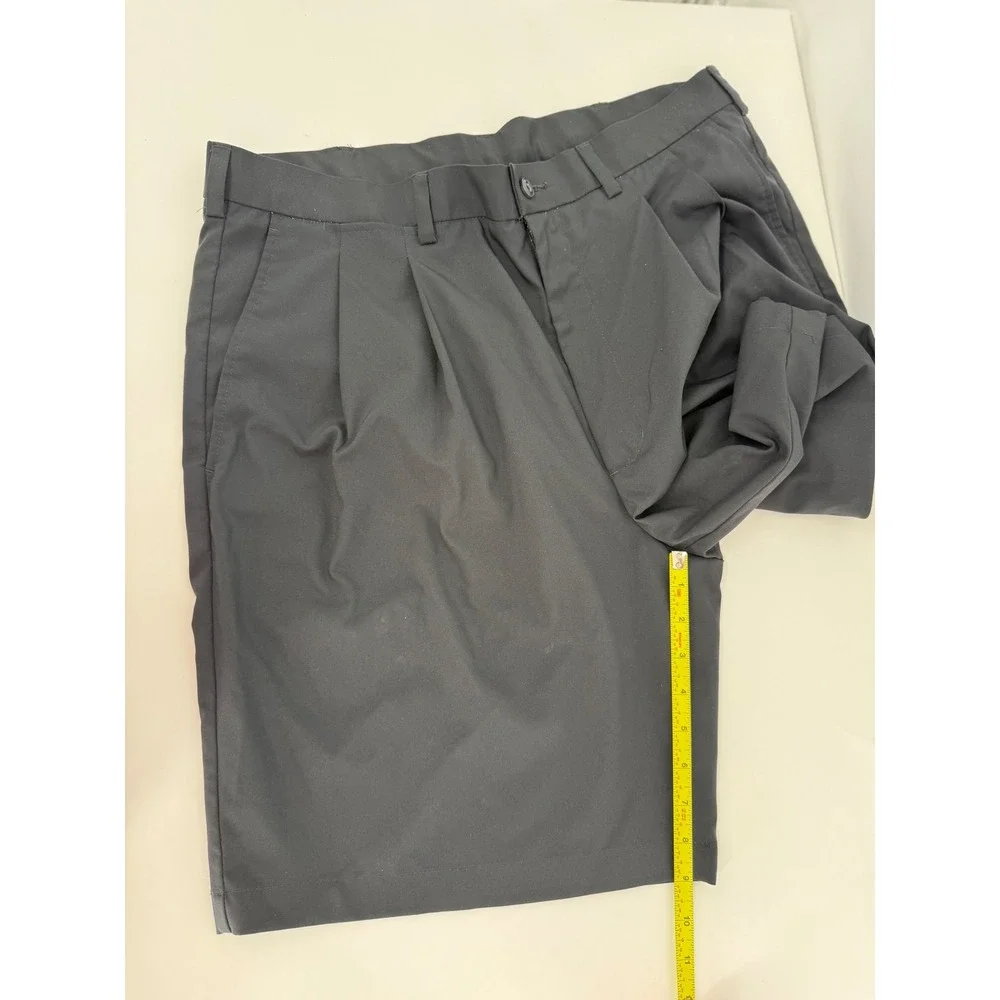 PGA Tour Mens Black Pleated Golf Shorts Polyester Relaxed Fit Activewear Sz 36